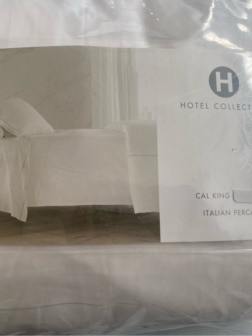 Hotel Collection Italian Percale Calking Fitted Sheet 72x84x16 In Fits Up To 18
